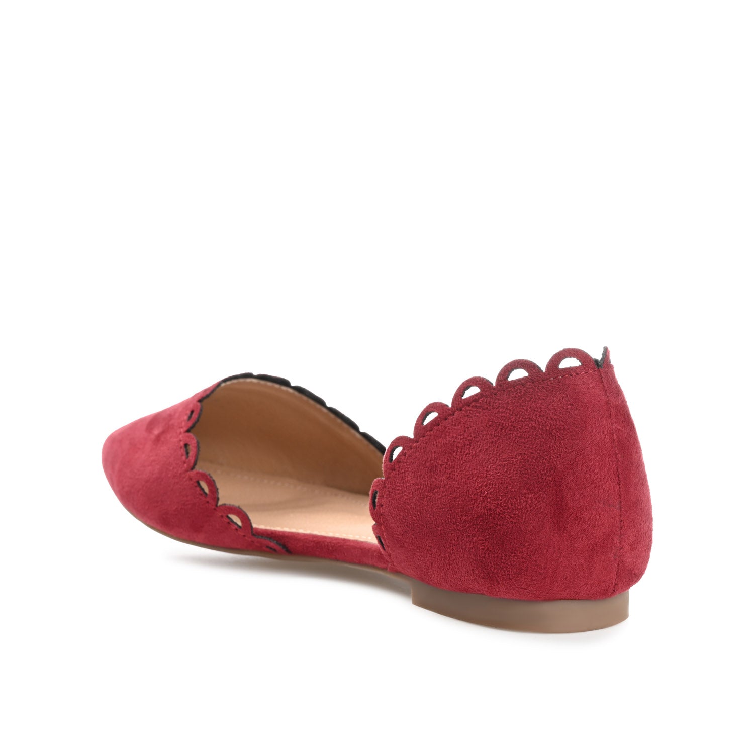JEZLIN D'ORSAY FLATS IN FAUX SUEDE - Wine