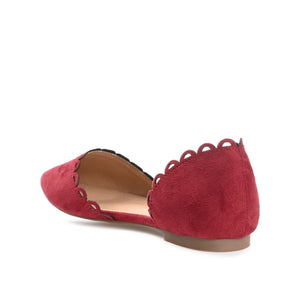 JEZLIN D'ORSAY FLATS IN FAUX SUEDE - Wine