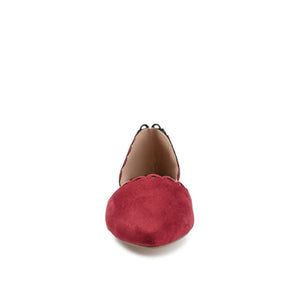 JEZLIN D'ORSAY FLATS IN FAUX SUEDE - Wine
