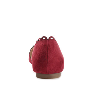 JEZLIN D'ORSAY FLATS IN FAUX SUEDE - Wine