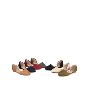 JEZLIN D'ORSAY FLATS IN FAUX SUEDE - Wine