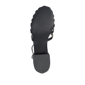 JOANNAH FISHERMAN SANDALS IN VEGAN LEATHER - Black