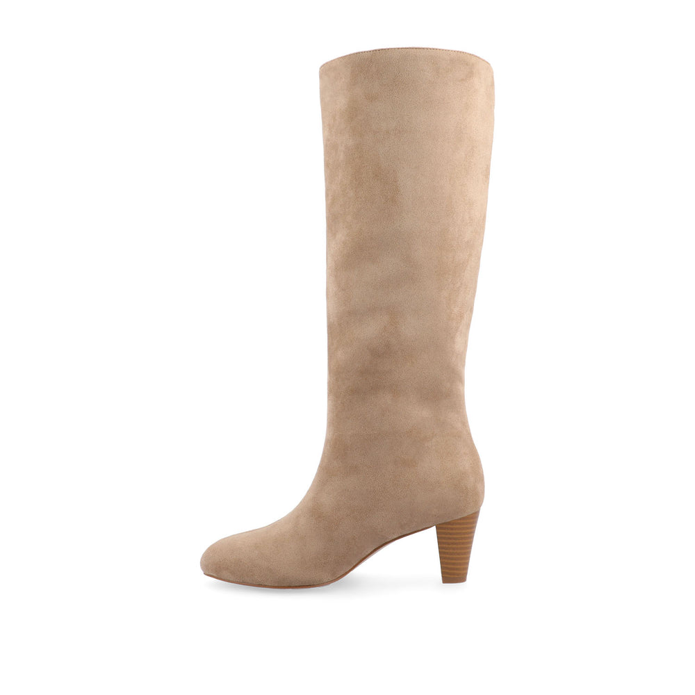 JOVEY KNEE HIGH BOOTS IN FAUX SUEDE