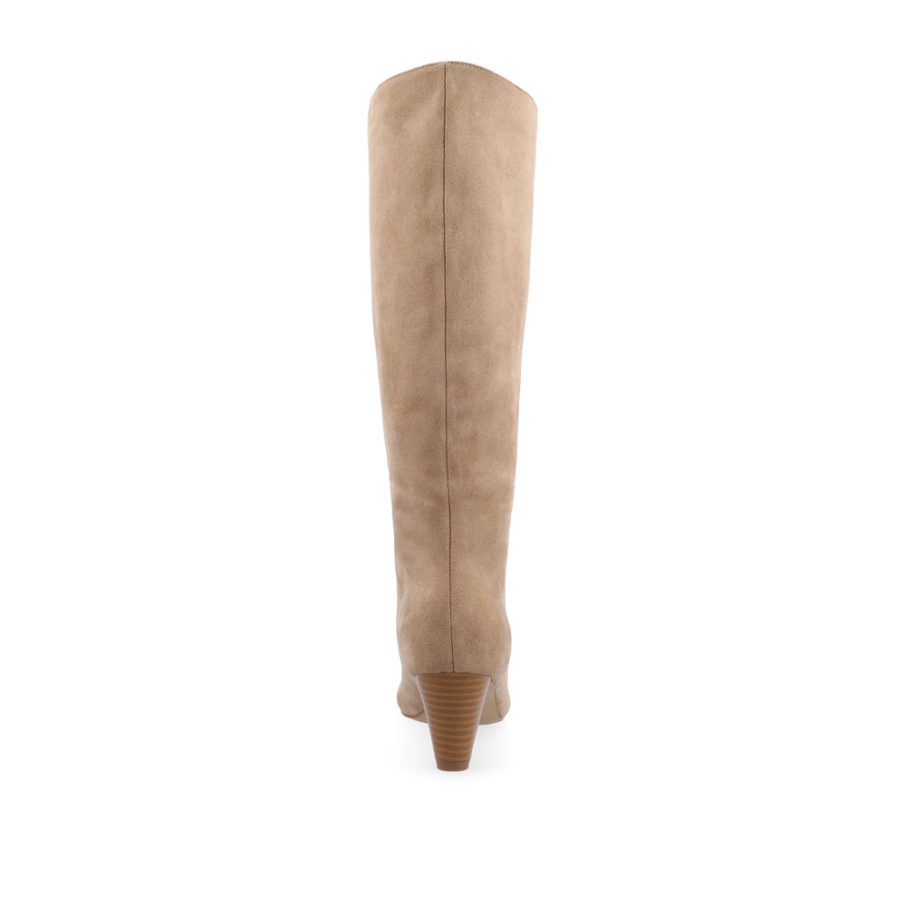 JOVEY KNEE HIGH BOOTS IN FAUX SUEDE