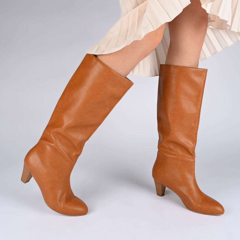 JOVEY KNEE HIGH BOOTS IN FAUX SUEDE