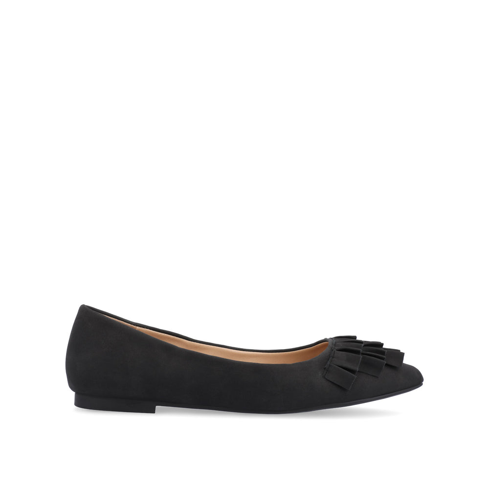 JUDY RUFFLED BALLET FLATS IN WIDE