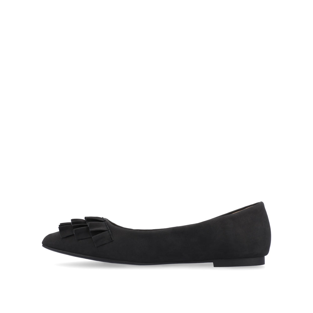 JUDY RUFFLED BALLET FLATS IN WIDE