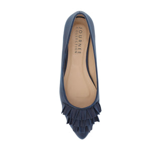 JUDY RUFFLED BALLET FLATS IN WIDE