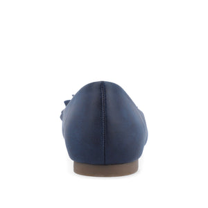 JUDY RUFFLED BALLET FLATS IN WIDE - Blue PU
