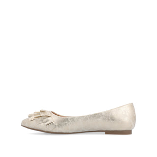 JUDY RUFFLED BALLET FLATS IN FAUX LEATHER