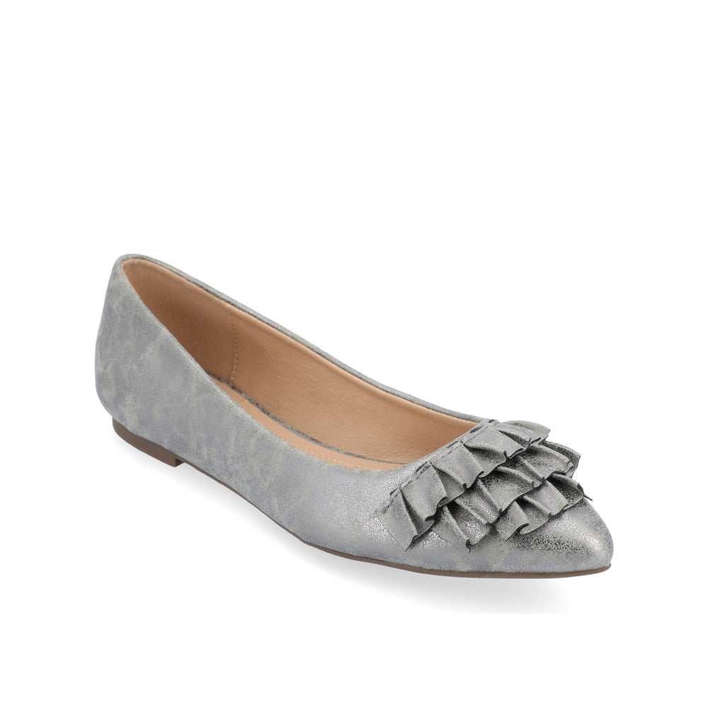 JUDY RUFFLED BALLET FLATS IN WIDE