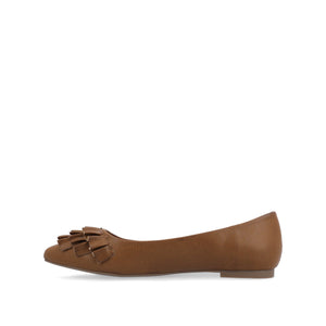 JUDY BALLET FLATS IN VEGAN LEATHER - Tan PU