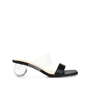 JULY GLOBE HEELS IN VEGAN LEATHER - Black