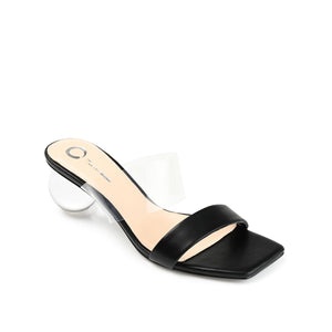 JULY GLOBE HEELS IN VEGAN LEATHER - Black