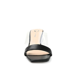 JULY GLOBE HEELS IN VEGAN LEATHER - Black