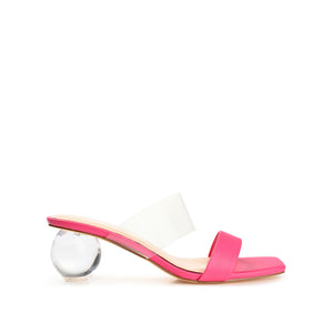 JULY GLOBE HEELS IN FAUX LEATHER