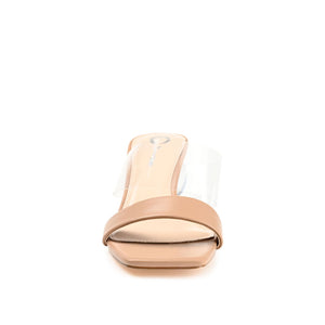 JULY GLOBE HEELS IN VEGAN LEATHER - Tan