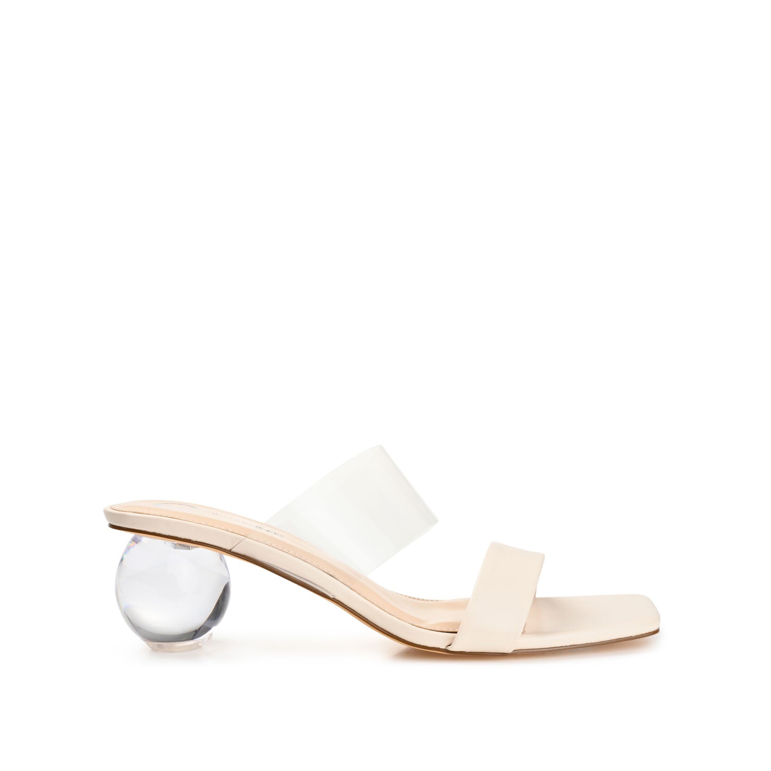 JULY GLOBE HEELS IN VEGAN LEATHER - Off White