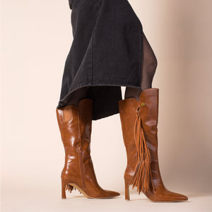 DOLLY KNEE HIGH TASSEL WESTERN BOOTS
