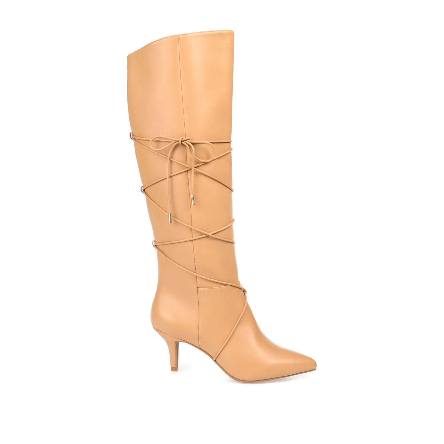 KAAVIA HEELED BOOTS IN X-WIDE CALF - Tan PU