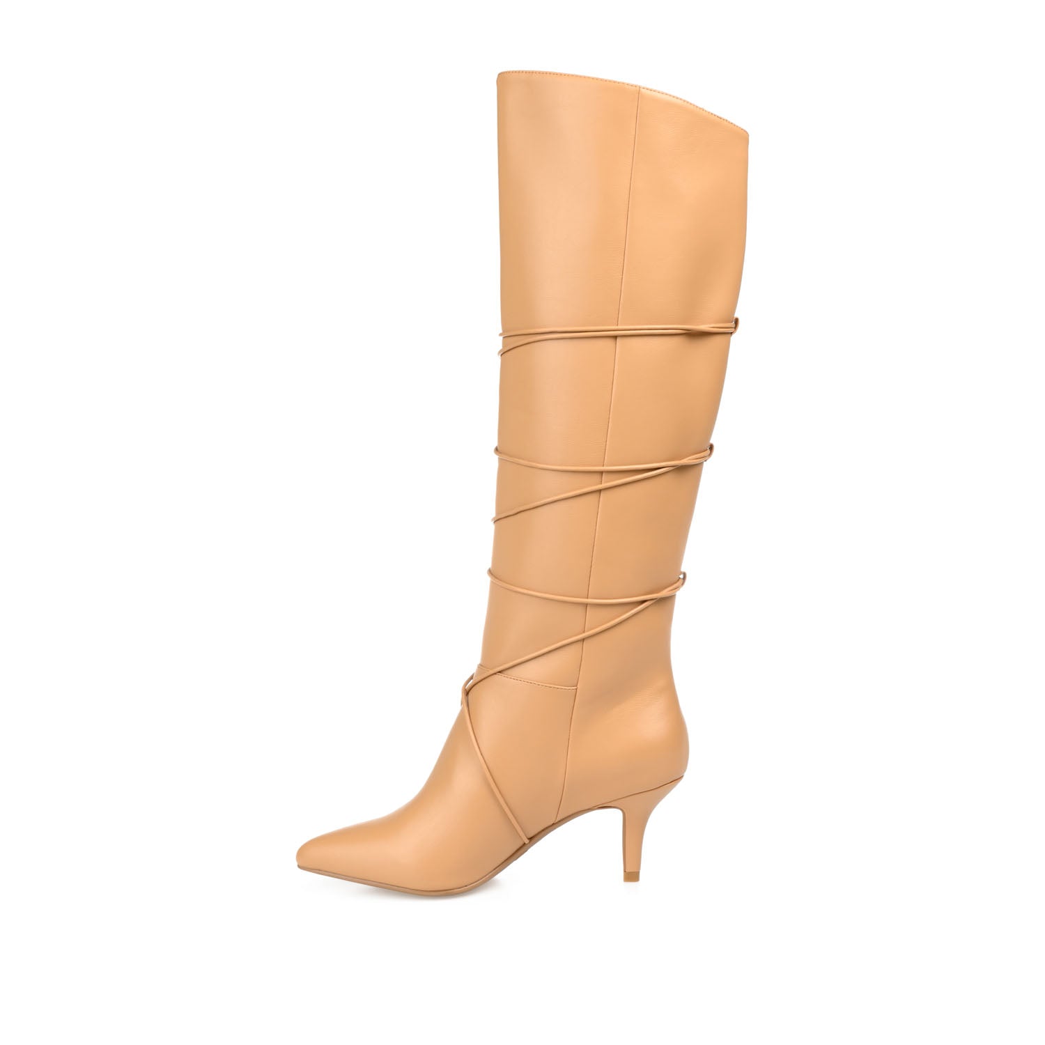 KAAVIA HEELED BOOTS IN X-WIDE CALF - Tan PU