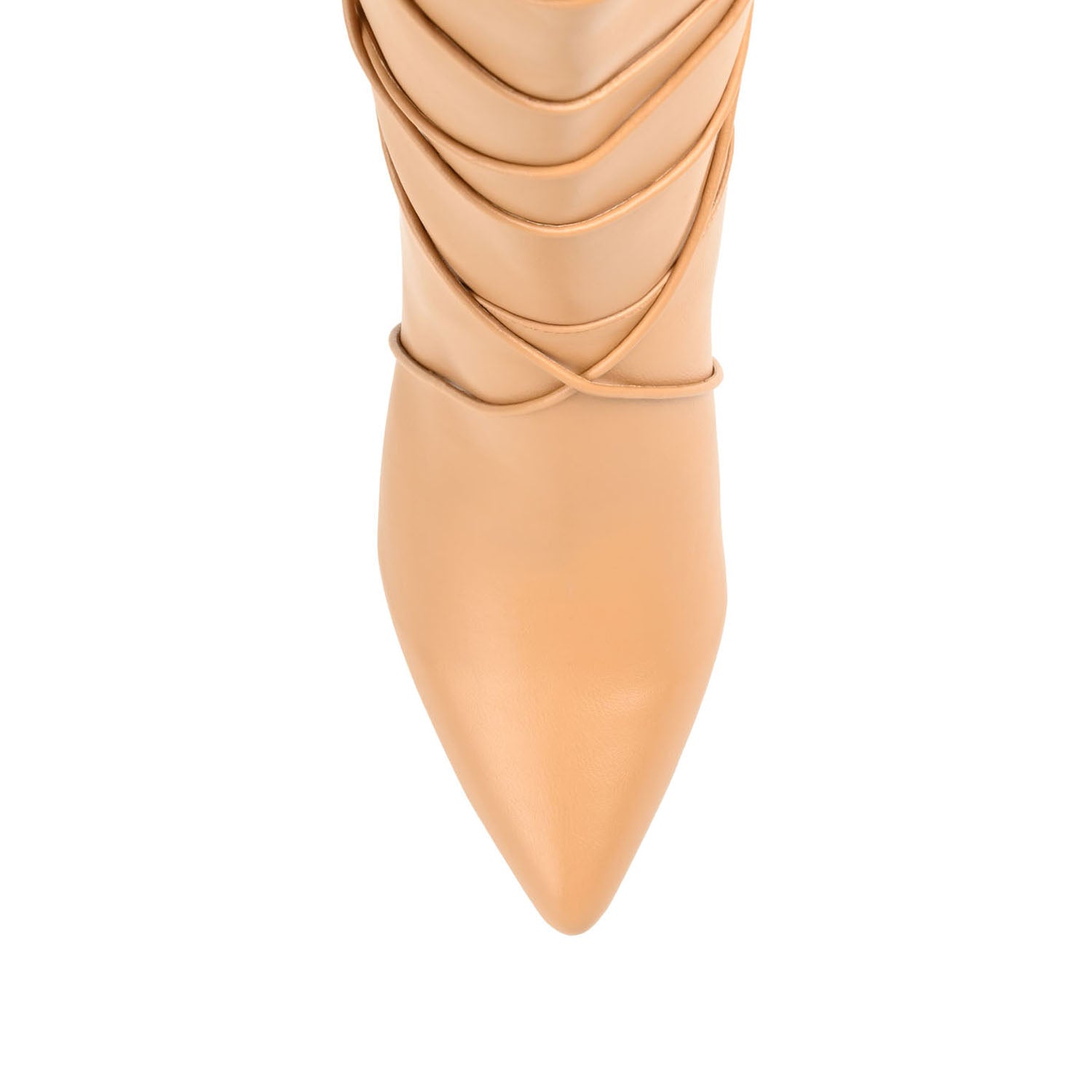 KAAVIA HEELED BOOTS IN X-WIDE CALF - Tan PU