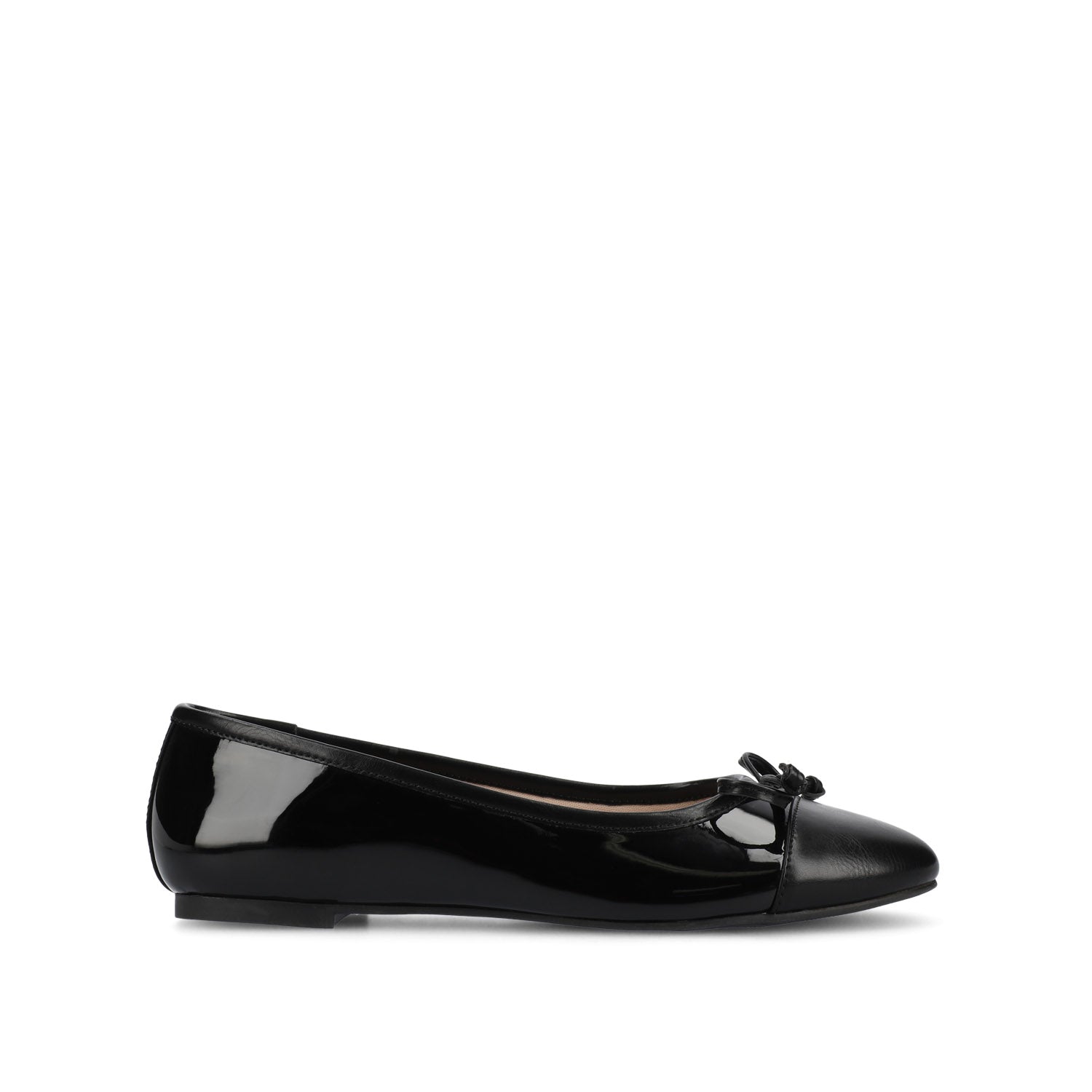 KAIAH CAPTOE BALLET FLATS IN VEGAN LEATHER - Black Patent