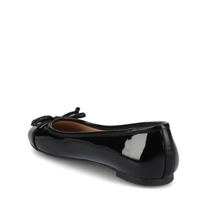 KAIAH CAPTOE BALLET FLATS IN VEGAN LEATHER - Black Patent