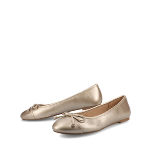 KAIAH CAPTOE BALLET FLATS IN VEGAN LEATHER - Champagne