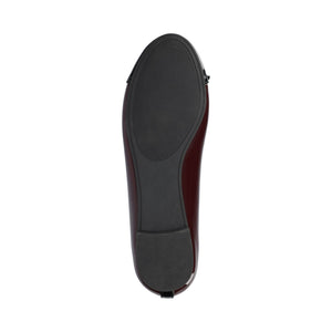KAIAH CAPTOE BALLET FLATS IN VEGAN LEATHER - Oxblood Patent