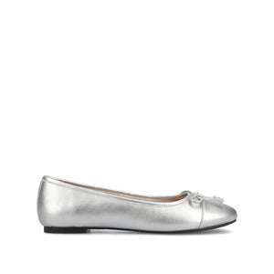 KAIAH CAPTOE BALLET FLATS IN VEGAN LEATHER - Silver