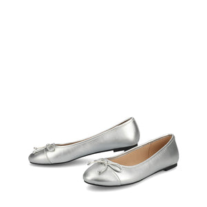 KAIAH CAPTOE BALLET FLATS IN VEGAN LEATHER - Silver