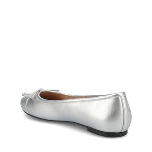 KAIAH CAPTOE BALLET FLATS IN VEGAN LEATHER - Silver