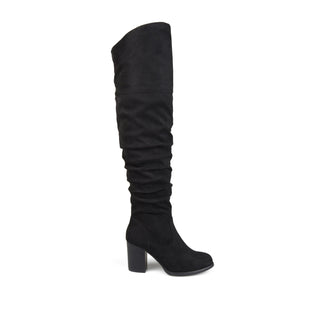 KAISON THIGH HIGH BOOTS IN FAUX SUEDE