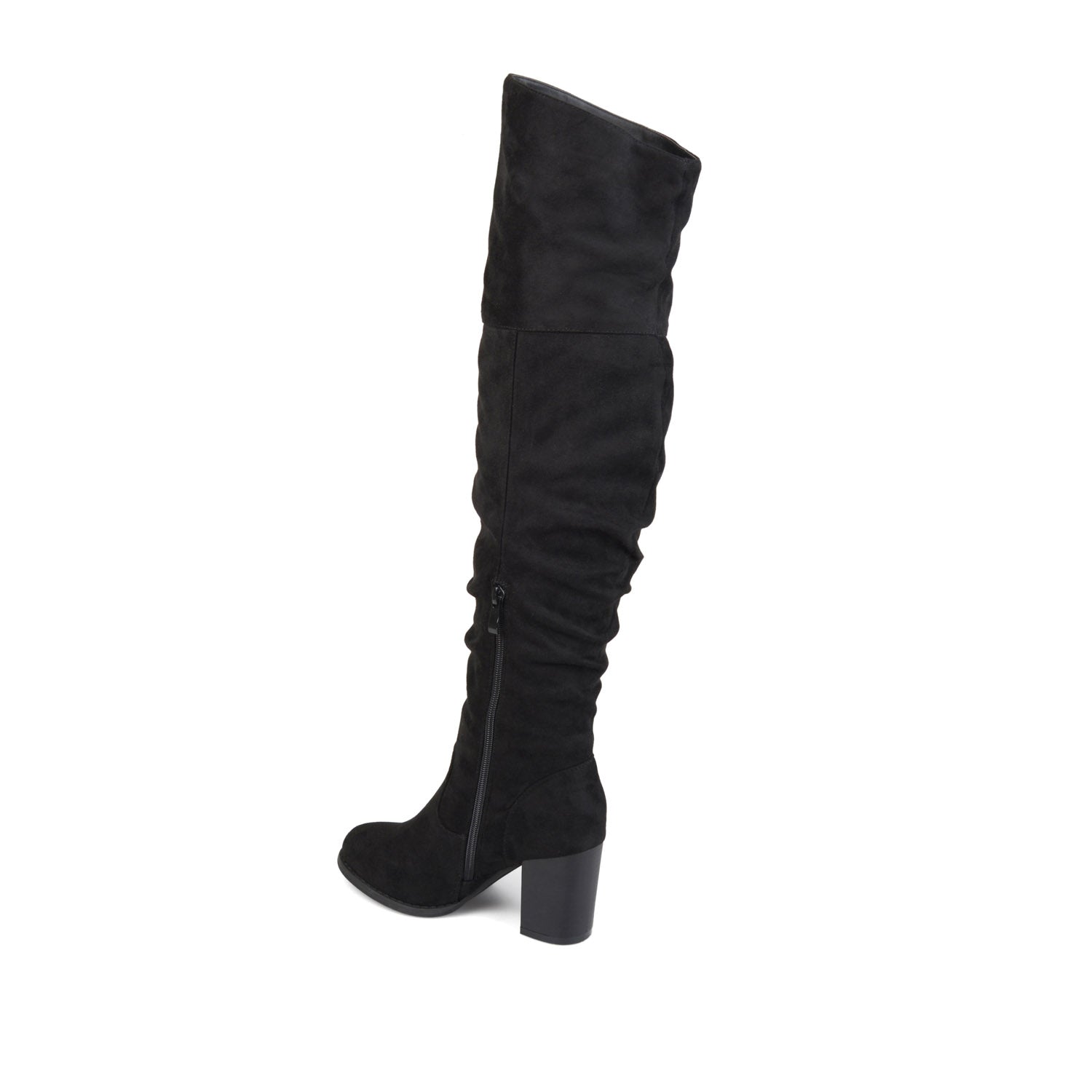 KAISON BOOTS IN WIDE WIDTH & CALF - Black Faux Suede