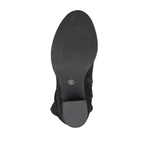 KAISON BOOTS IN WIDE WIDTH - Black Faux Suede