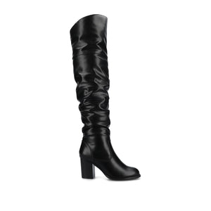 KAISON THIGH HIGH BOOTS IN FAUX SUEDE