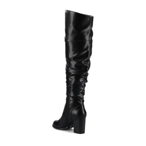 KAISON THIGH HIGH BOOTS IN FAUX SUEDE