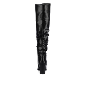 KAISON THIGH HIGH BOOTS IN FAUX SUEDE