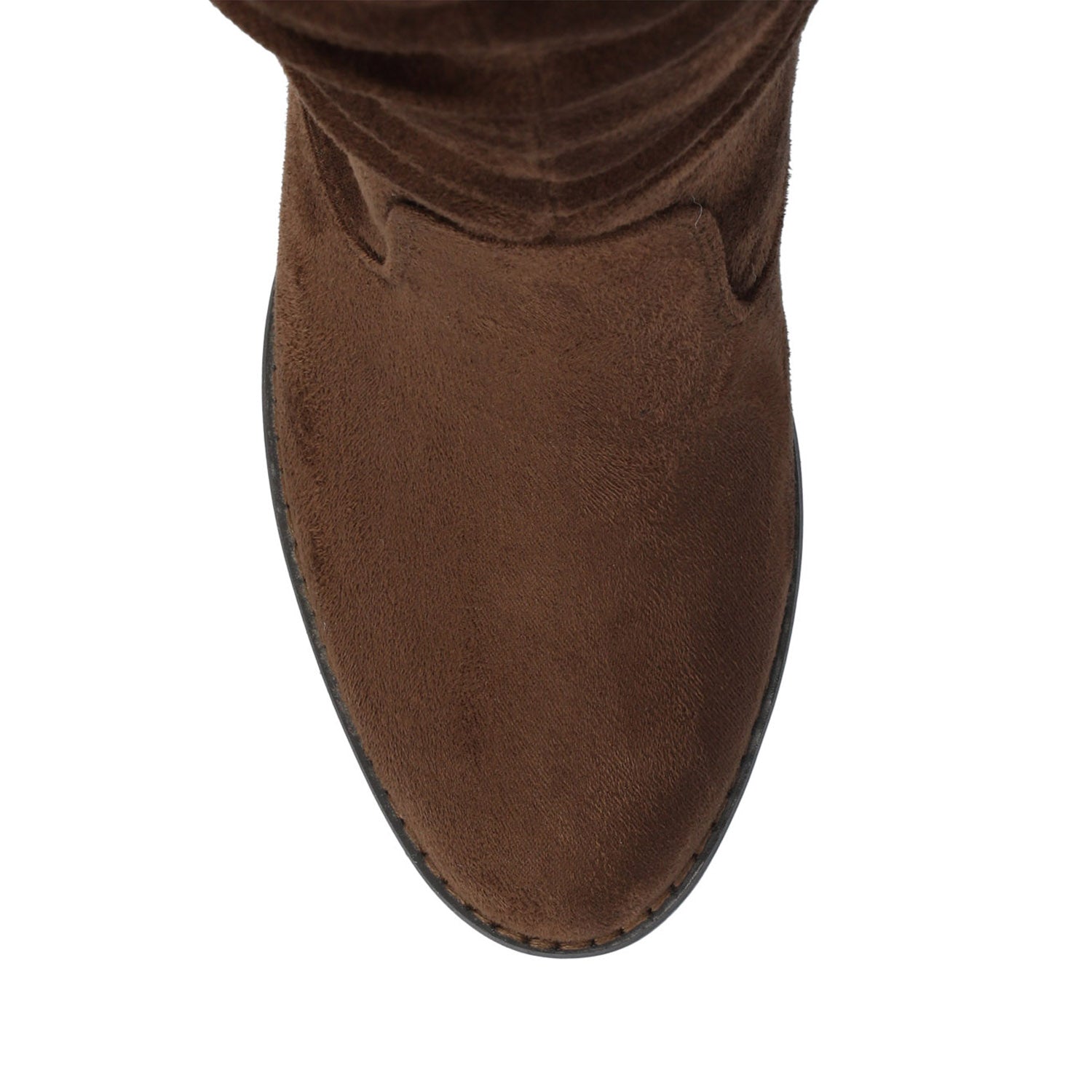 KAISON THIGH HIGH BOOTS IN FAUX SUEDE