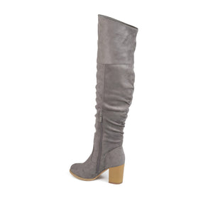 KAISON BOOTS IN WIDE WIDTH & X-WIDE CALF - Grey Faux Suede