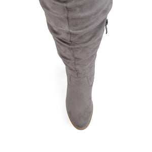 KAISON BOOTS IN WIDE WIDTH & X-WIDE CALF - Grey Faux Suede