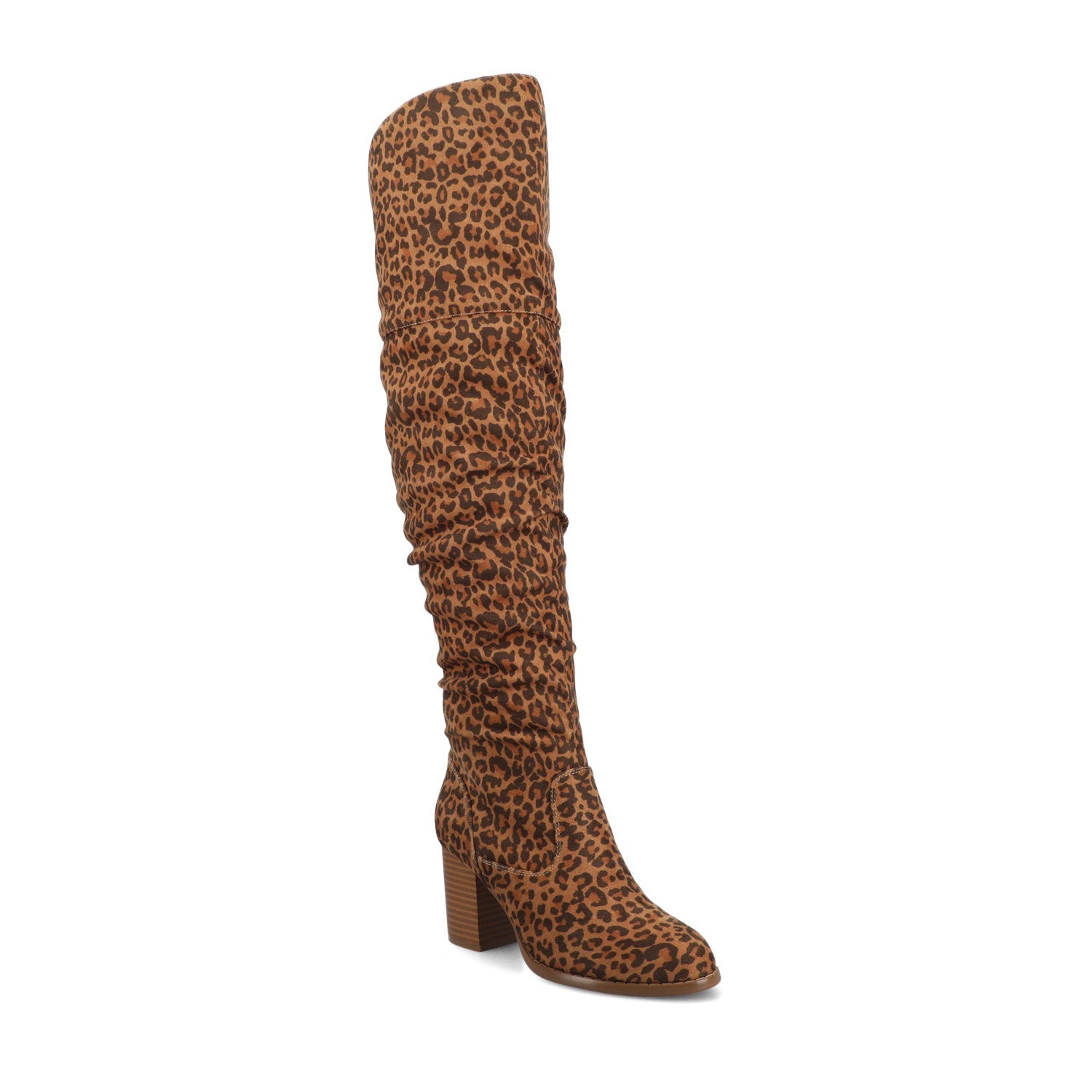 KAISON BOOTS IN WIDE WIDTH - Leopard Faux Suede