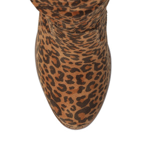 KAISON BOOTS IN WIDE WIDTH & CALF - Leopard Faux Suede