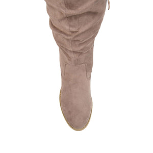KAISON BOOTS IN WIDE WIDTH & CALF - Taupe Suede