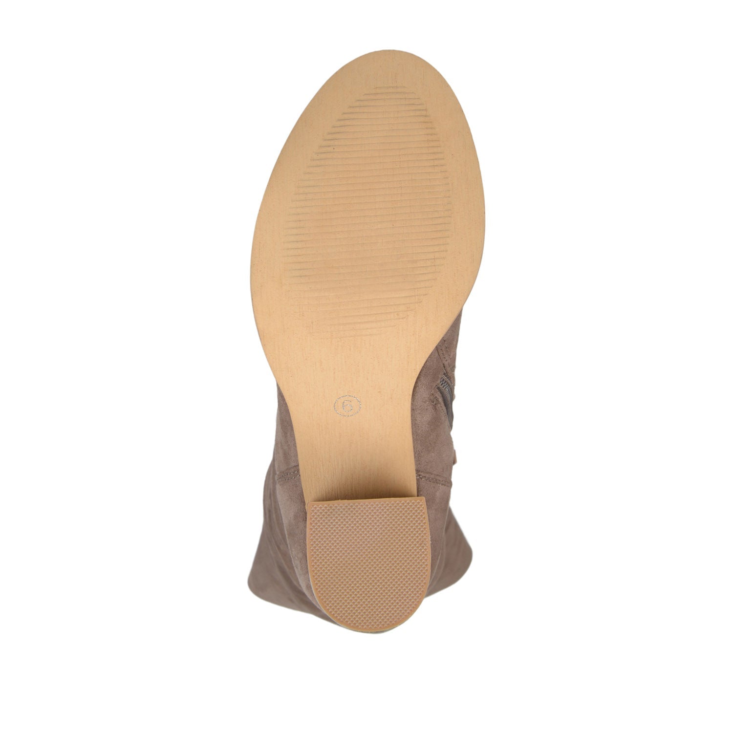 KAISON THIGH HIGH BOOTS IN FAUX SUEDE - Taupe Suede