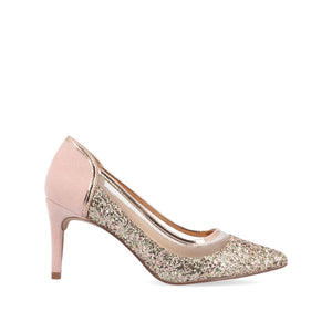 KALANI STILETTO HEELS IN GLITTER MATERIAL - Rose Gold Glitter 2