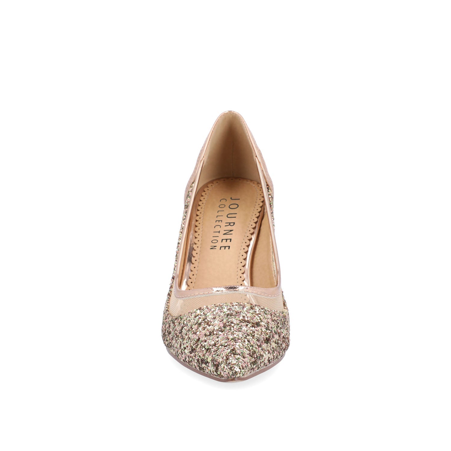 KALANI STILETTO HEELS IN GLITTER MATERIAL - Rose Gold Glitter 2