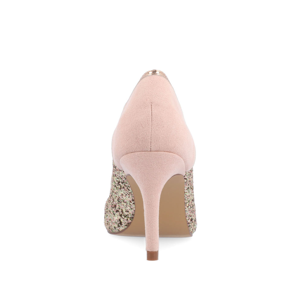 KALANI STILETTO HEELS IN GLITTER MATERIAL