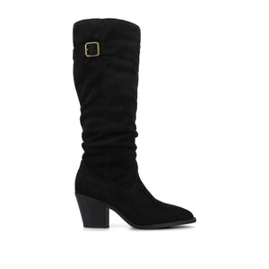 KALEAH KNEE HIGH SLOUCHY BOOT IN EXTRA WIDE CALF - Black